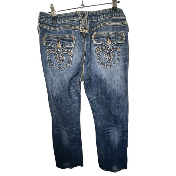 Twenty X Houston Low Rise Bootcut Denim Jeans With Stitching On Pockets - Picture 4 of 7